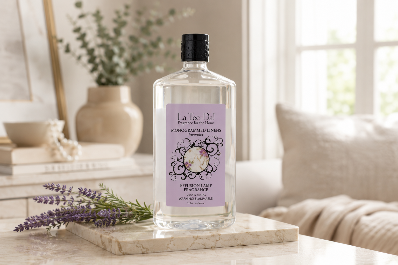 32 oz. Monogrammed Linens La Tee Da Fragrance Oil