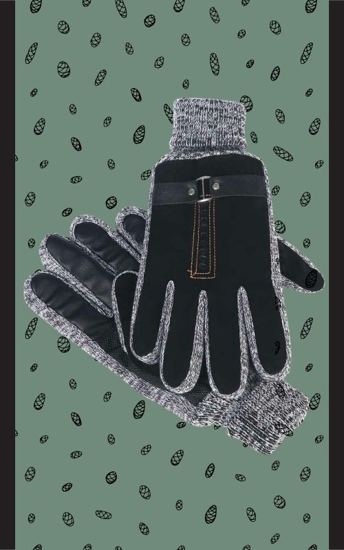 Suede Oscar Texting Gloves-Black by Mad Man